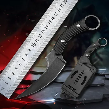 טקטי חיצוני קמפינג הישרדות חילוץ Karambit CS ללכת קבוע סכין השירות חותך צד כיס סכינים נייד לחימה כלים