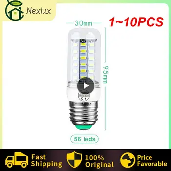 1~10PCS 5730 E27 LED אור תירס מנורת חיסכון באנרגיה אורות Led מנורת 110V 220V Lampada נר המבחנה נורות LED תירס