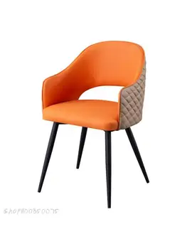 איטלקי מינימליסטי האוכל הכיסא בבית מודרני מינימליסטי כיסא מסעדה מלון ומתן פנאי משענת יד כיסא רך הכיסא תיק