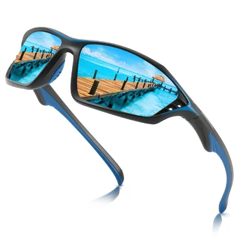 יוקרה מקוטב משקפי שמש גברים קלאסי נהיגה ריבוע בציר מעצב מותג משקפי שמש דייג הליכה UV400 משקפי שמש