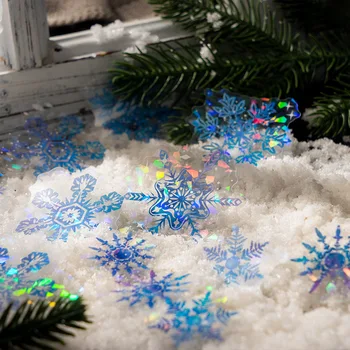 20pcs דקורטיביים PVC מדבקות צבעי מים פתית שלג המדריך חומר המדבקה עיצוב אלבומים תווית יומן יומן המתכנן