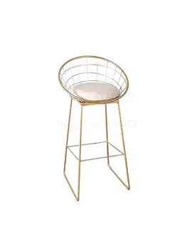 ברזל כסא בר מודרני מינימליסטי נורדי צואה זהב כיסא גבוה האוכל הכיסא אופנה יצירתי הביתה כסא בר net אדום בר הכיסא