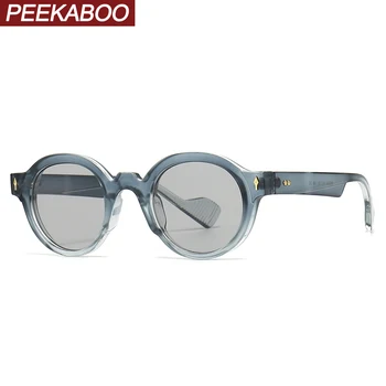 קוקו יוניסקס רטרו, משקפי שמש לנשים uv400 משקפי שמש עגולים לגברים ירוק אפור זכר קישוט קיץ סגנון 2023