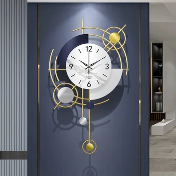 דיגיטלי גדול שעון קיר מודרני בסלון זהב שחור עיצוב מתכת פשוטה תלייה על קיר אמנות אופנה שעונים שעון קישוט