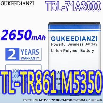 GUKEEDIANZI סוללה בקיבולת גבוהה TBI-71A2000 2650mAh עבור TP-LINK M5350 3.7 V TBI-71A2000 TL-TR861 761 wifi mifi Bateria