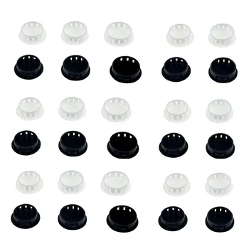 50pcs/סט חור תקעים 28/30/32mm שחור/לבן ניילון Snap-על כיסוי אבק צינור שטוח כובע חיבור צינור רהיטים בורג חורים שמורות