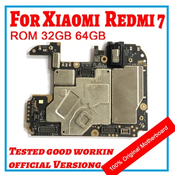 XiaoMi HongMi Redmi הערה 7 לוח האם אנדרואיד להתקין עם מלא צ ' יפס נבדק טוב לנקות את הלוח הראשי MI מערכת מעודכנת 32G 64