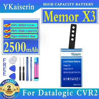 YKaiserin סוללה 2500mAh על Datalogic CVR2 CVR 2 Memor X3 11300794 מתאים צרעה 63380892051 סוללות