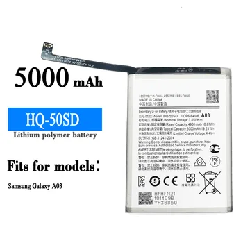האחרון Orginal סוללה HQ-50SD עבור Samsung Galaxy A03 A03S 5000mAh באיכות גבוהה נטענת פנימית L-ion Bateria + כלים חינם