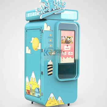 באופן מלא אוטומטי רכה גלידה, מכונת ממכר אוטומטית כרטיס אשראי במטבעות מזון קפוא מכונת ממכר אוטומטית
