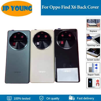 סוללה מקורית לכסות על Oppo Find X6 סוללה כיסוי חזור האחורי מקרה דיור הדלת עם מסגרת המצלמה העדשה חלקי חילוף