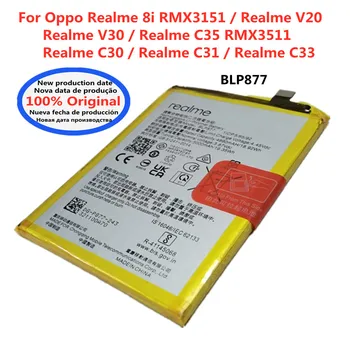 איכות גבוהה 5000mAh BLP877 סוללה מקורית עבור OPPO Realme 8i RMX3151 C35 RMX3511 C30 C31 C33 V20 V30, הסוללה סוללות