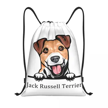 להציץ כלב ג ' ק ראסל טרייר שרוך תרמיל ספורט תיק הספורט לנשים, גברים מחמד חיה קניות Sackpack