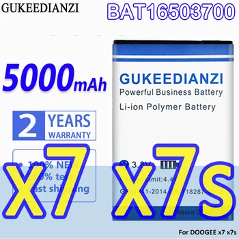 GUKEEDIANBZI 5000mAh החלפה סוללה עבור DOOGEE X7/PRO X7/X7Pro BAT16503700 סוללות + מסלול קוד