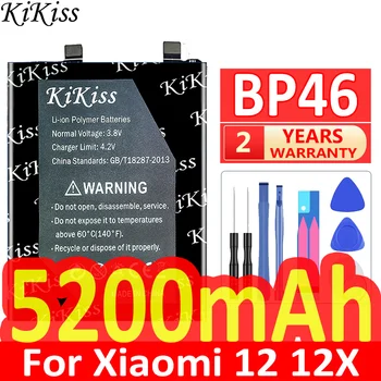 5200mAh נשקי לי סוללה חזקה BP46 לחץ דם 46 Xiaomi 12 12X על Xiaomi12 סוללות של טלפונים ניידים