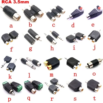 1 יח משלוח חינם מתאמי RCA אודיו plug מחבר RCA זכר נקבה RCA 3.5 מ 