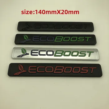 1Pcs 3D ECOBOOST מתכת מדבקת סמל התג מדבקות עבור פורד פוקוס פיאסטה Kuga לברוח מונדיאו קצה Ecosport אביזרי רכב סטיילינג