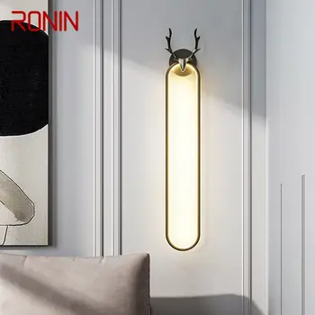לוחם נורדי מנורת קיר LED מודרנית עיצוב יצירתי קרניים וינטאג', מנורות קיר עבור בית המגורים, חדר השינה ליד המיטה עיצוב אור