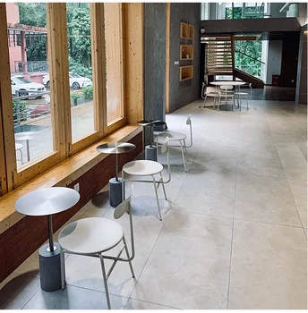 מתכת העליון מודרני עבור הרהיטים בסלון בטון קפה שולחן צד