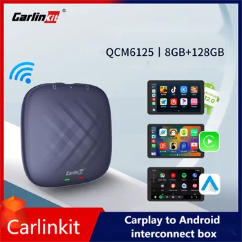 Carlinkit 8G+128GB תיבת חכמים אנדרואיד אוטומטי נייד Carplay מותג אנדרואיד 12 מערכת Wireless dongle אנדרואיד אוטומטי Carplay אל תיבת