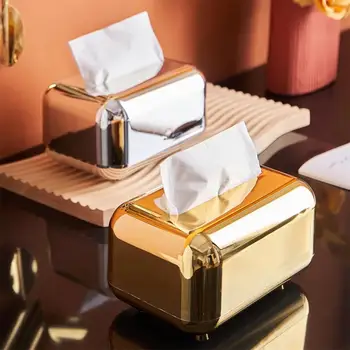 הזהב רקמות בעל עיצוב הבית סילבר רקמות תיבת סלון שולחן העבודה רקמה דקורטיביים, קופסאות נשלף במטבח הביתה אחסון.
