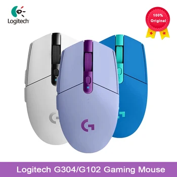 Logitech G304 G102 משחקי המחשב העכבר האלחוטי של 2.4 G עכבר ארגונומי גיבור מנוע 12000DPI עבור חחח PUBG Fortnite תצפית