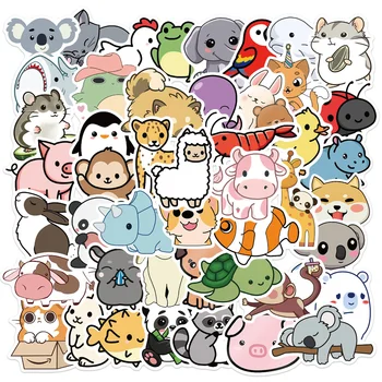 100PCS קריקטורה חמודה מקוריות עיצובים קרקע חיות חתול כלב מדבקות לילדים ילדים בכיתה צעצוע המפלגה קישוט נייר מכתבים