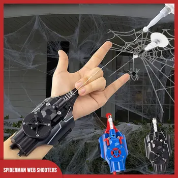 מארוול אגדות אינטרנט היורים משגר מחרוזת צעצוע ילדים Cosplay חשמלי סליל בתוך קורי עכביש היורים ספיידרמן רשת משגר