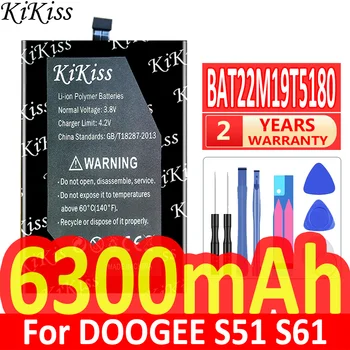 6300mAh נשקי לי סוללה חזקה BAT22M19T5180 (S51 S61) עבור DOOGEE S51 S61 סוללות של טלפונים ניידים