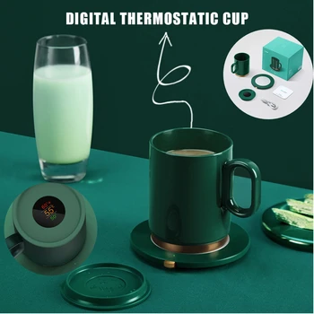 350ml ספל קפה משטח חימום כוס USB חלב תה מחמם המים החמים טמפרטורה קבועה רכבת חשמלית ספל מזרן סט מתנה הביתה