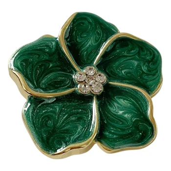 פרח ידיות כפתור גובה:24mm כסף+ירוק כסף+לבן אבץ סגסוגת זהב+ירוק זהב+לבן קוטר הידית: כ 45mm