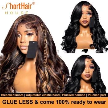 הזול ביותר להדגיש שיער אדם פאות עבור נשים שחורות 360 HD תחרה קדמית פאות Ombre מותק בלונדינית שיער אדם פאות, ללבוש וללכת