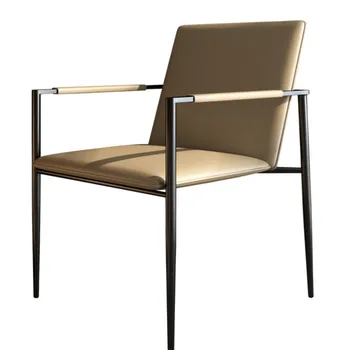 לשימוש ביתי איטלקי אוכל כיסא עם משענות פנאי כיסא מודרניים פשוטים כיסא עור רהיטים 2023