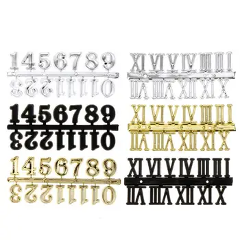 6pcs שעון קיר ספרות השעון החלפת ערבית מספר הרומית המספר שעון קיר דיגיטלי צלחת DIY תלוי שעון ספרות