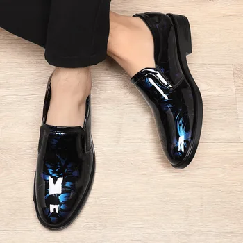 בתוספת גודל 47 עסקים של גברים להתלבש נעליים Office עבור בנים עור פטנטים במשרד נעל אופנה מזדמן מסיבת חתונה דרבי נעלי גברים