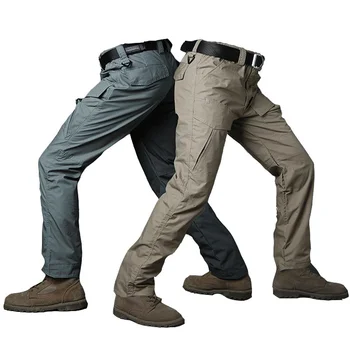 גברים אביב סתיו העיר הצבאית הטקטית עמיד למים הסוואה מטען מכנסי טיולים Multipocket לנשימה הכולל מכנסיים ארוכים