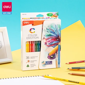 מעדנייה בצבעי עיפרון 12 / 24 / 36 Colores עט הציור אמנות להגדיר ילדים ילדים מצייר ציור עם צבעי מים עיפרון קיט