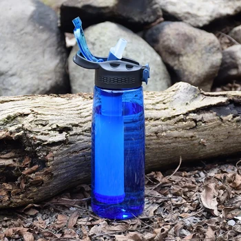 650ML חיצוני מסנן בקבוק מים מטהר מים לשתות מערכת הבקבוק מחנאות ספורט וטיולים הישרדות ציוד חירום Purifie