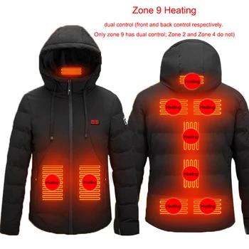 2020 חדש 2/4/9 מקומות מחוממת ג ' קט גברים & נשים מעיל חכם USB חימום חשמלי מעיל תרמי בחורף מחוממת האפוד בתוספת גודל